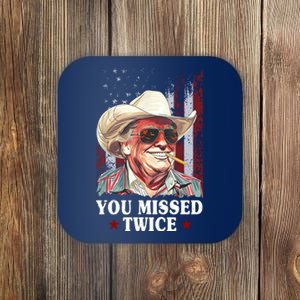 Trump You Missed Twice Western Cowboy Coaster