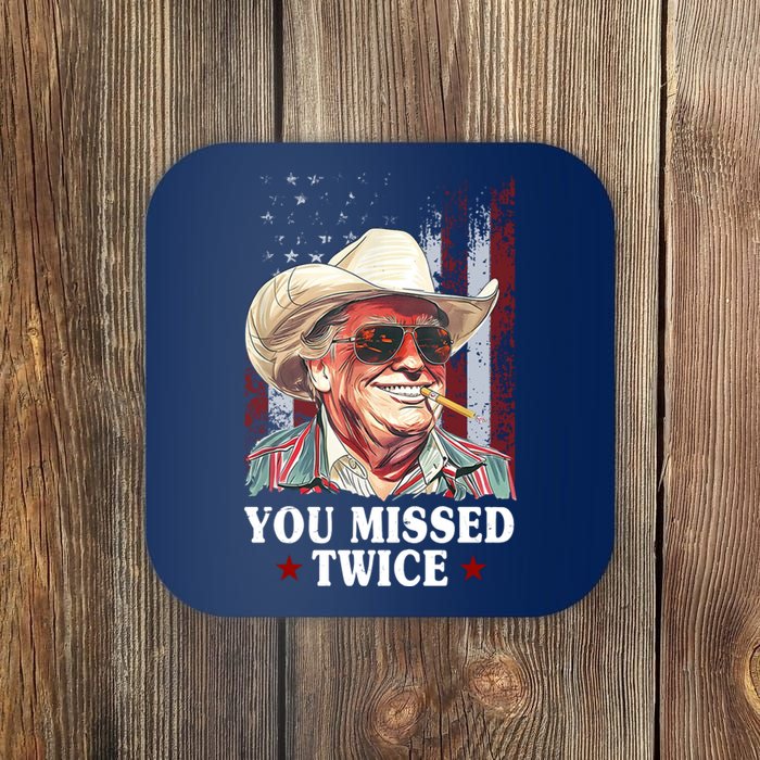 Trump You Missed Twice Western Cowboy Coaster