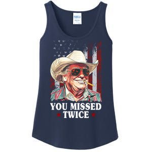 Trump You Missed Twice Western Cowboy Ladies Essential Tank