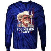 Trump You Missed Twice Western Cowboy Tie-Dye Long Sleeve Shirt