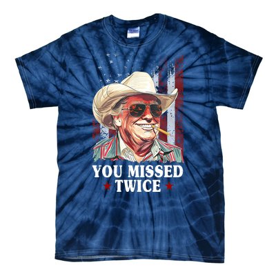 Trump You Missed Twice Western Cowboy Tie-Dye T-Shirt