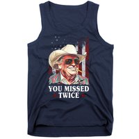 Trump You Missed Twice Western Cowboy Tank Top