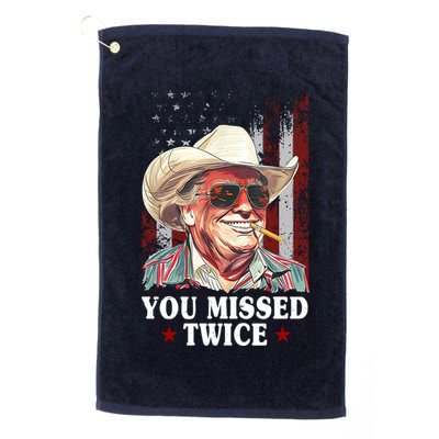 Trump You Missed Twice Western Cowboy Golf Towel
