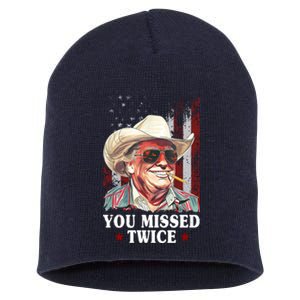 Trump You Missed Twice Western Cowboy Short Acrylic Beanie