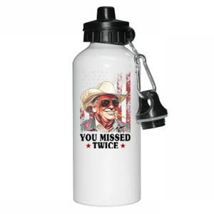 Trump You Missed Twice Western Cowboy Aluminum Water Bottle