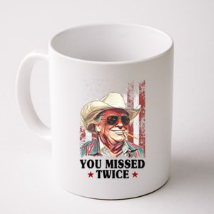 Trump You Missed Twice Western Cowboy Coffee Mug