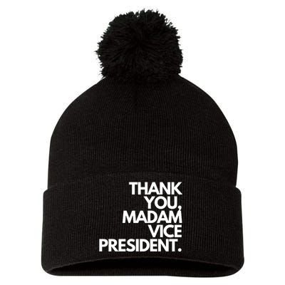 Thank You Madam Vice President Pom Pom 12in Knit Beanie