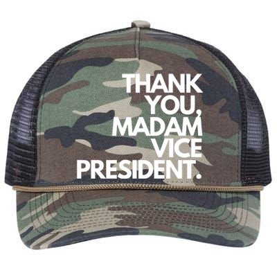 Thank You Madam Vice President Retro Rope Trucker Hat Cap