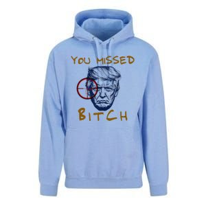 Trump You Missed Bitch Trump Shootting Target Unisex Surf Hoodie