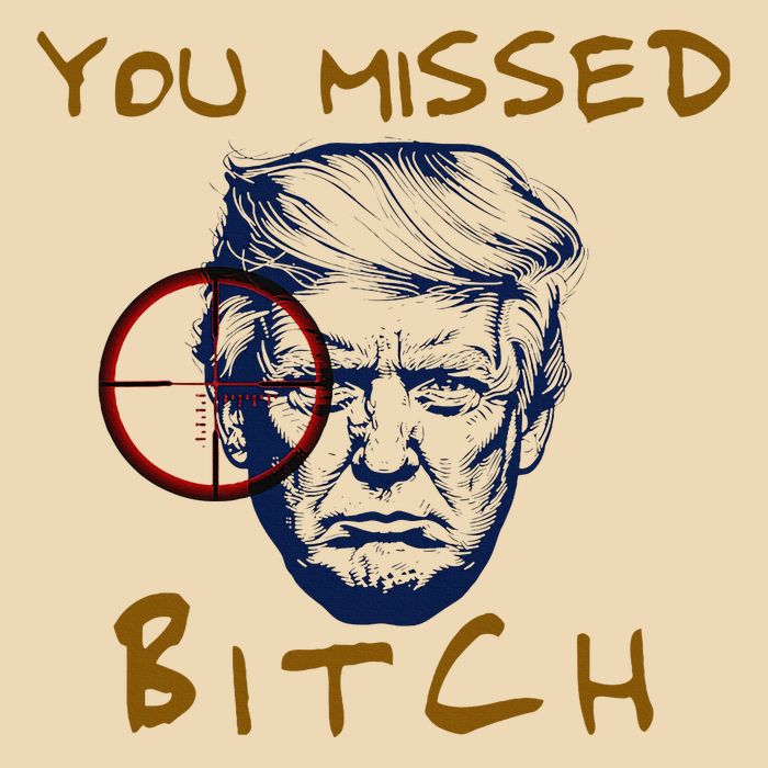 Trump You Missed Bitch Trump Shootting Target Zip Tote Bag