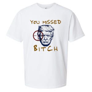 Trump You Missed Bitch Trump Shootting Target Sueded Cloud Jersey T-Shirt