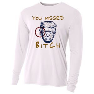 Trump You Missed Bitch Trump Shootting Target Cooling Performance Long Sleeve Crew