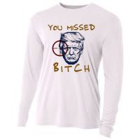 Trump You Missed Bitch Trump Shootting Target Cooling Performance Long Sleeve Crew