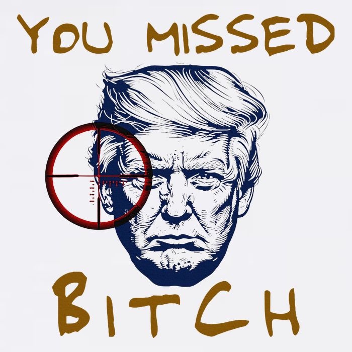 Trump You Missed Bitch Trump Shootting Target Kids T-Shirt