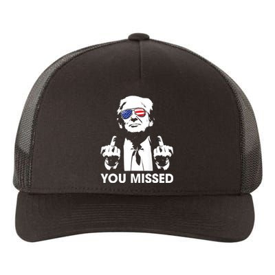 Trump You Missed Funny Trump 2024 Yupoong Adult 5-Panel Trucker Hat