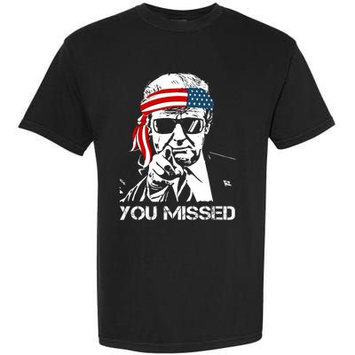 Trump You Missed Middle Finger 24 Vote Trump Garment-Dyed Heavyweight T-Shirt