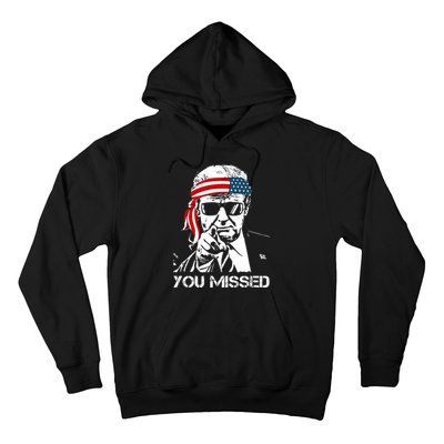 Trump You Missed Middle Finger 24 Vote Trump Hoodie