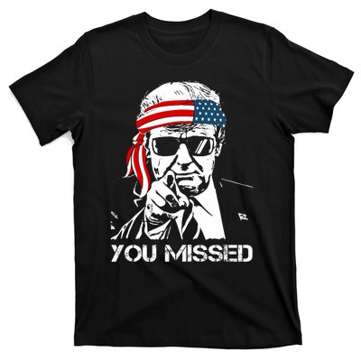 Trump You Missed Middle Finger 24 Vote Trump T-Shirt