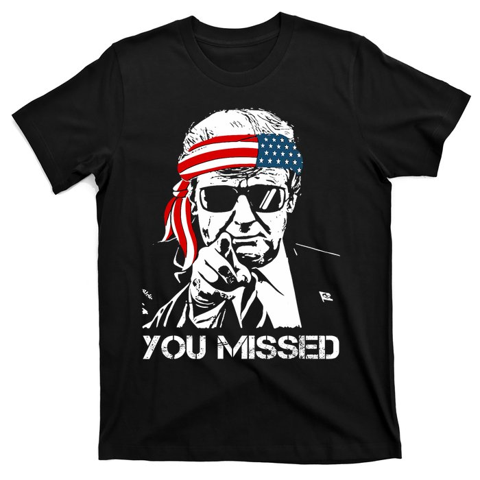 Trump You Missed Middle Finger 24 Vote Trump T-Shirt