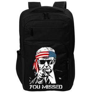 Trump You Missed Middle Finger 24 Vote Trump Impact Tech Backpack