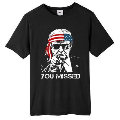 Trump You Missed Middle Finger 24 Vote Trump Tall Fusion ChromaSoft Performance T-Shirt