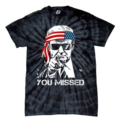 Trump You Missed Middle Finger 24 Vote Trump Tie-Dye T-Shirt