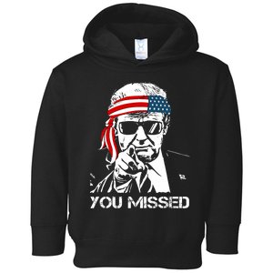 Trump You Missed Middle Finger 24 Vote Trump Toddler Hoodie