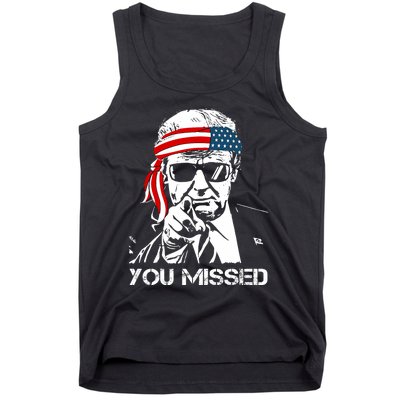 Trump You Missed Middle Finger 24 Vote Trump Tank Top