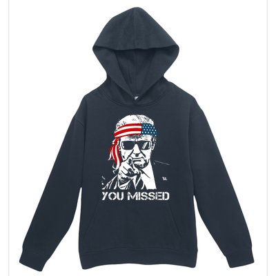 Trump You Missed Middle Finger 24 Vote Trump Urban Pullover Hoodie