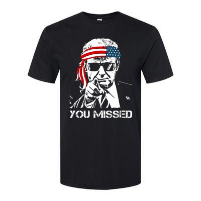 Trump You Missed Middle Finger 24 Vote Trump Softstyle CVC T-Shirt