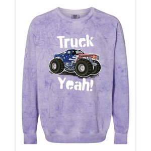 Truck Yeah! Monster Truck Gift Colorblast Crewneck Sweatshirt