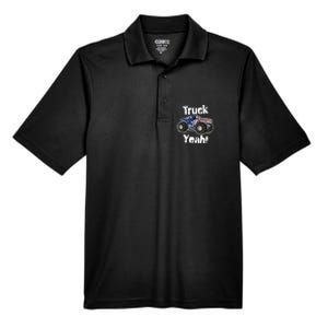 Truck Yeah! Monster Truck Gift Men's Origin Performance Pique Polo