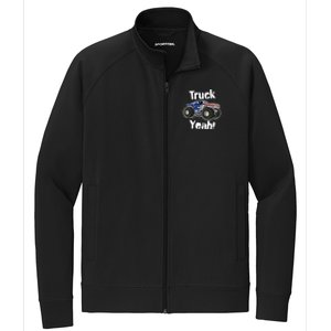 Truck Yeah! Monster Truck Gift Stretch Full-Zip Cadet Jacket