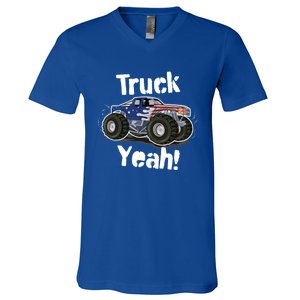 Truck Yeah! Monster Truck Gift V-Neck T-Shirt