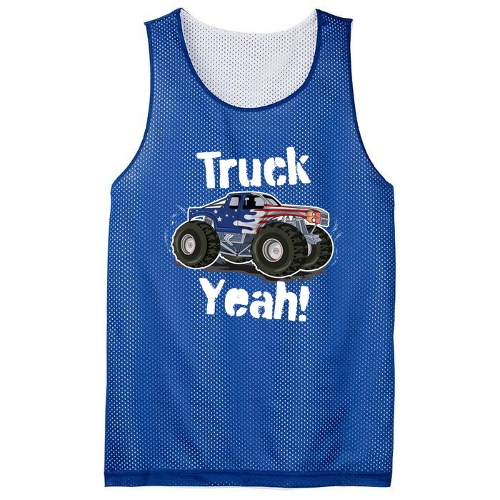 Truck Yeah! Monster Truck Gift Mesh Reversible Basketball Jersey Tank