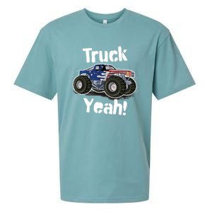 Truck Yeah! Monster Truck Gift Sueded Cloud Jersey T-Shirt