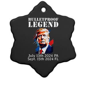 Trump You Missed Again Twice Pa Fl Golf Bulletproof Legend Ceramic Star Ornament