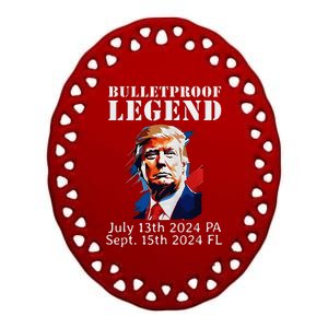 Trump You Missed Again Twice Pa Fl Golf Bulletproof Legend Ceramic Oval Ornament