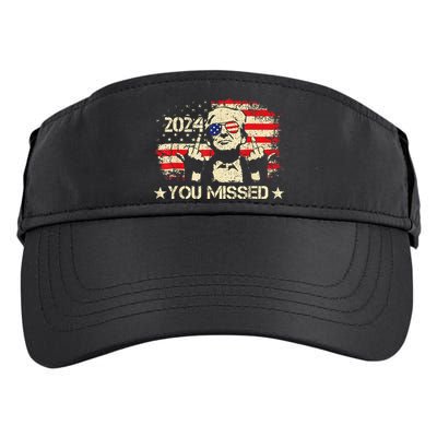 Trump You Missed Funny Trump 2024 Adult Drive Performance Visor