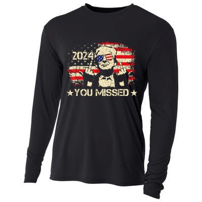 Trump You Missed Funny Trump 2024 Cooling Performance Long Sleeve Crew