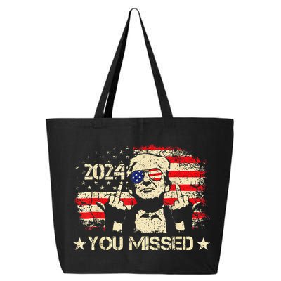 Trump You Missed Funny Trump 2024 25L Jumbo Tote