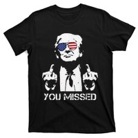 Trump You Missed Middle Finger 24 Vote Trump T-Shirt