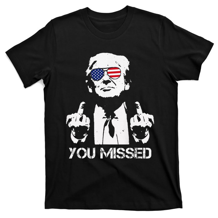 Trump You Missed Middle Finger 24 Vote Trump T-Shirt