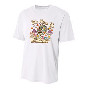 Teacher You Make The Whole Class Shimmer Groovy Back To School Youth Performance Sprint T-Shirt