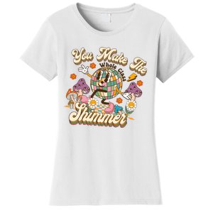 Teacher You Make The Whole Class Shimmer Groovy Back To School Women's T-Shirt