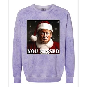 Trump You Missed Christmas Colorblast Crewneck Sweatshirt