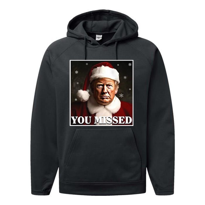 Trump You Missed Christmas Performance Fleece Hoodie