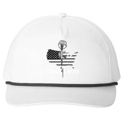 Thank You Military Veterans Memorial Day Remember Gift Snapback Five-Panel Rope Hat