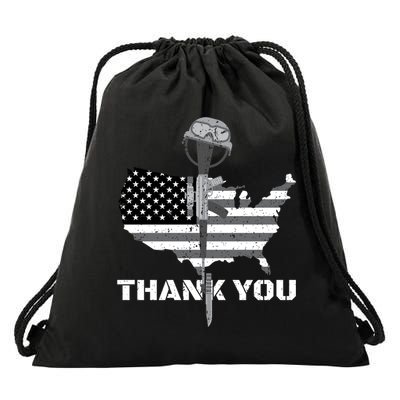 Thank You Military Veterans Memorial Day Remember Gift Drawstring Bag