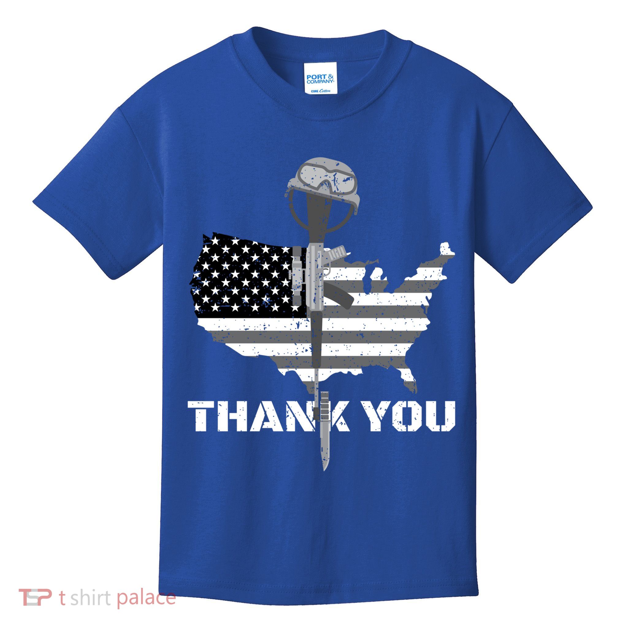 Thank You Military Veterans Memorial Day Remember Gift Kids T-Shirt